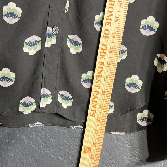 Aritzia Sunday Best Womens Size Small Black Floral Print Long Sleeve Button Down - Picture 10 of 15
